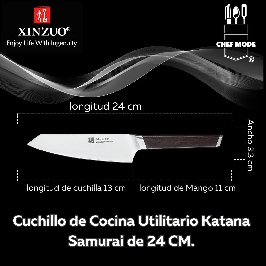 Cuchillo de Cocina Utilitario Katana Samurai de 24 CM. B5