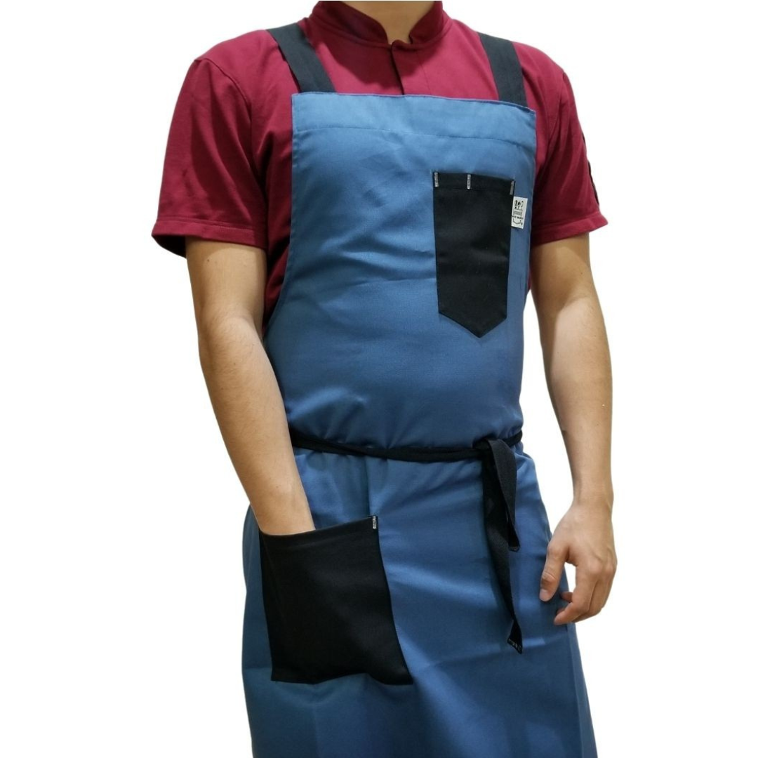 Mandil Chef Mode De Peto Azúl Magenta