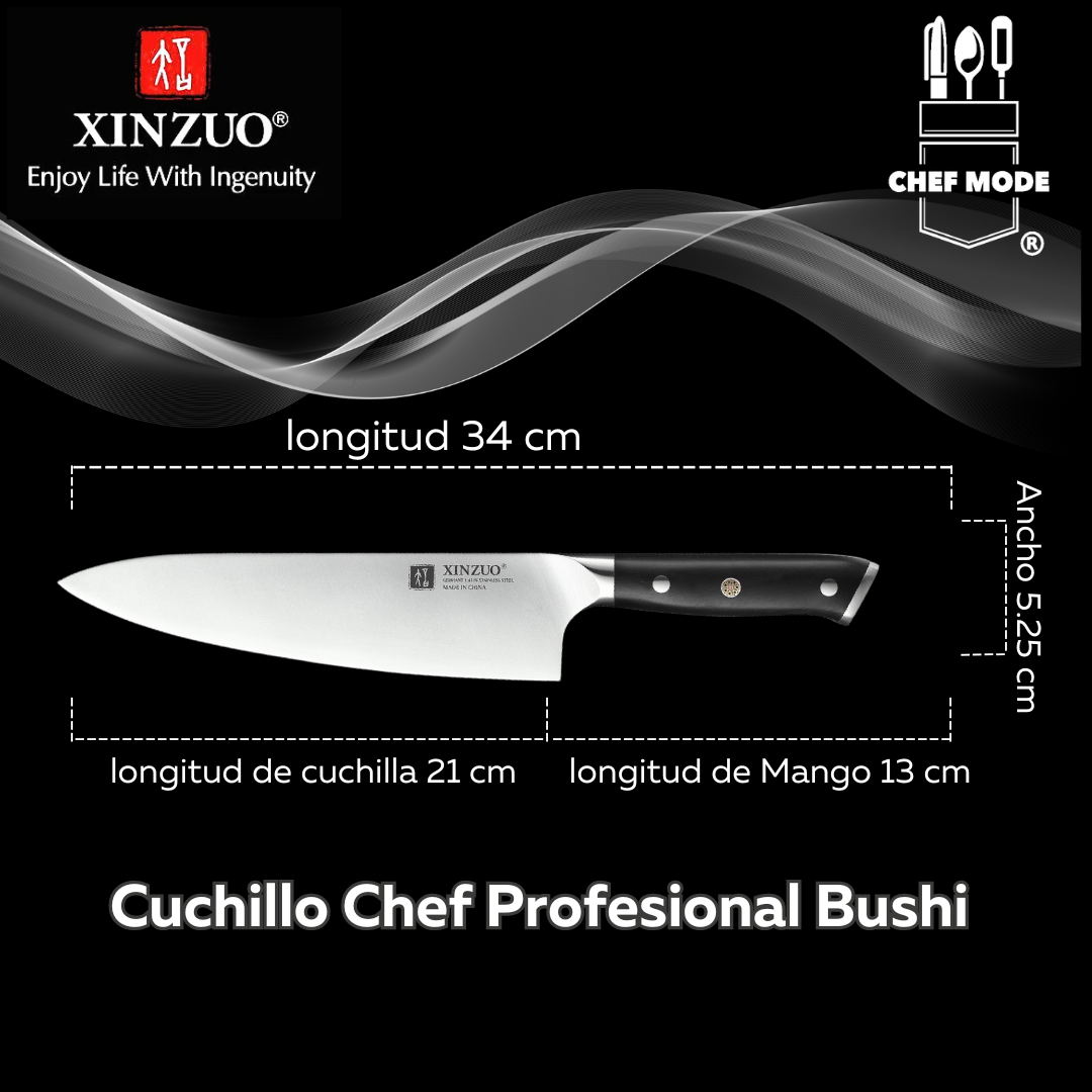 Cuchillo Chef Profesional Bushi B13