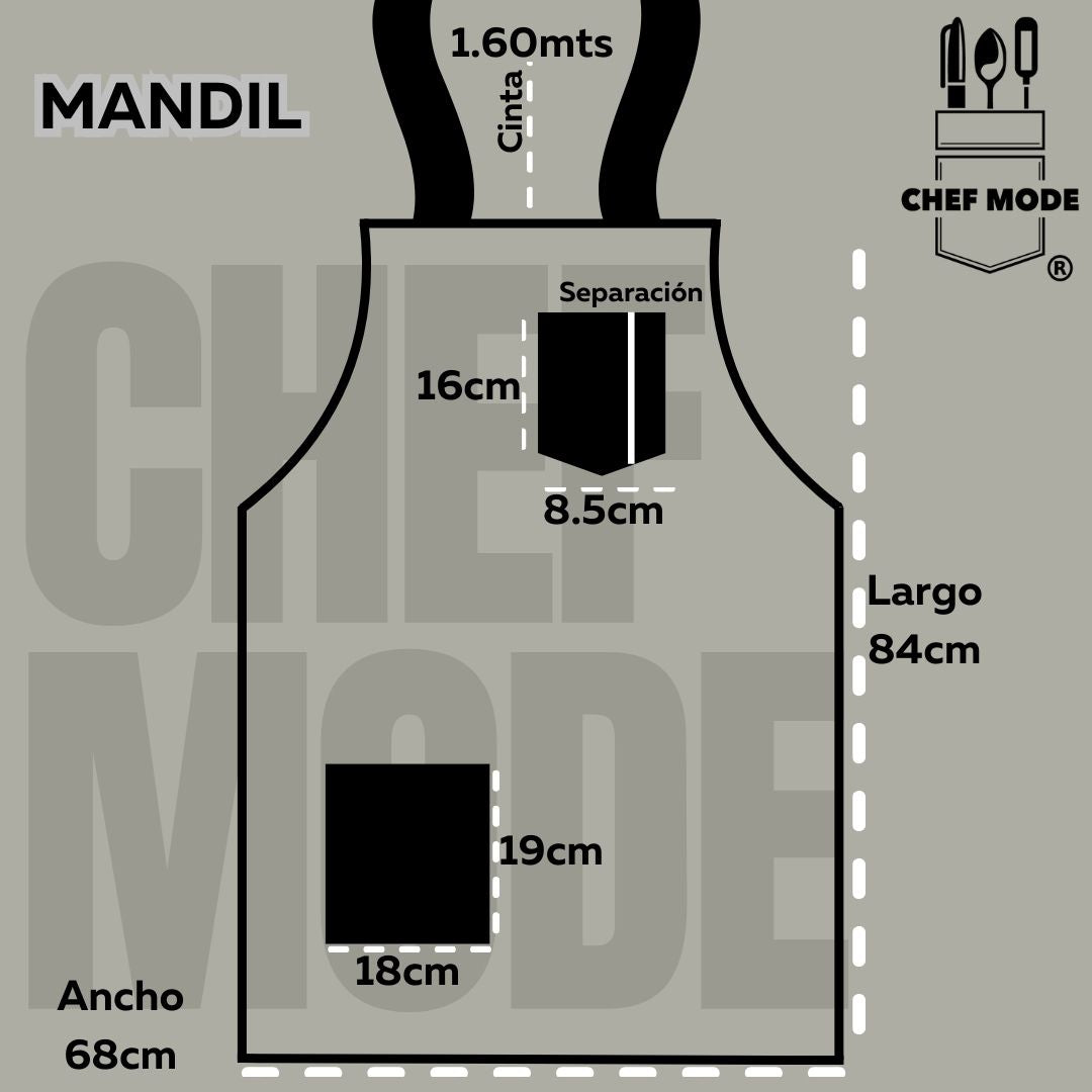 Mandil Chef Mode De Peto Negro