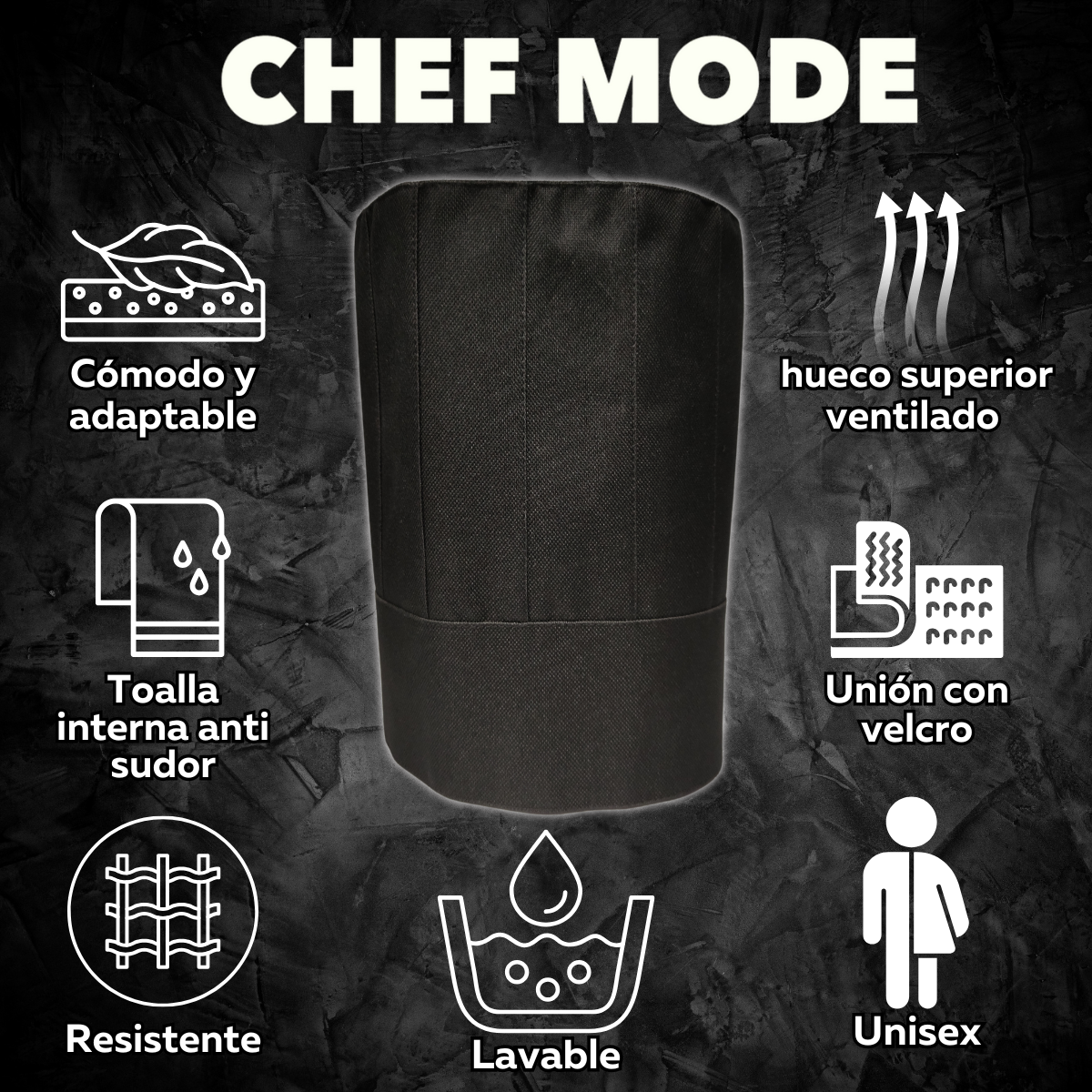 Gorro Cocina Chef Profesional Toque Blanche
