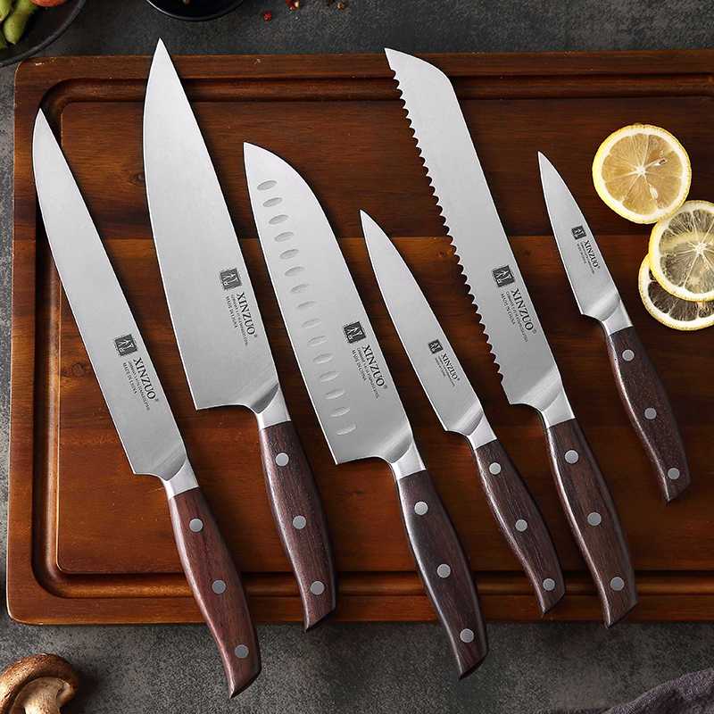 Set de 6 Cuchillos de Cocina Xinzuo Katana Samurai Acero Alemán