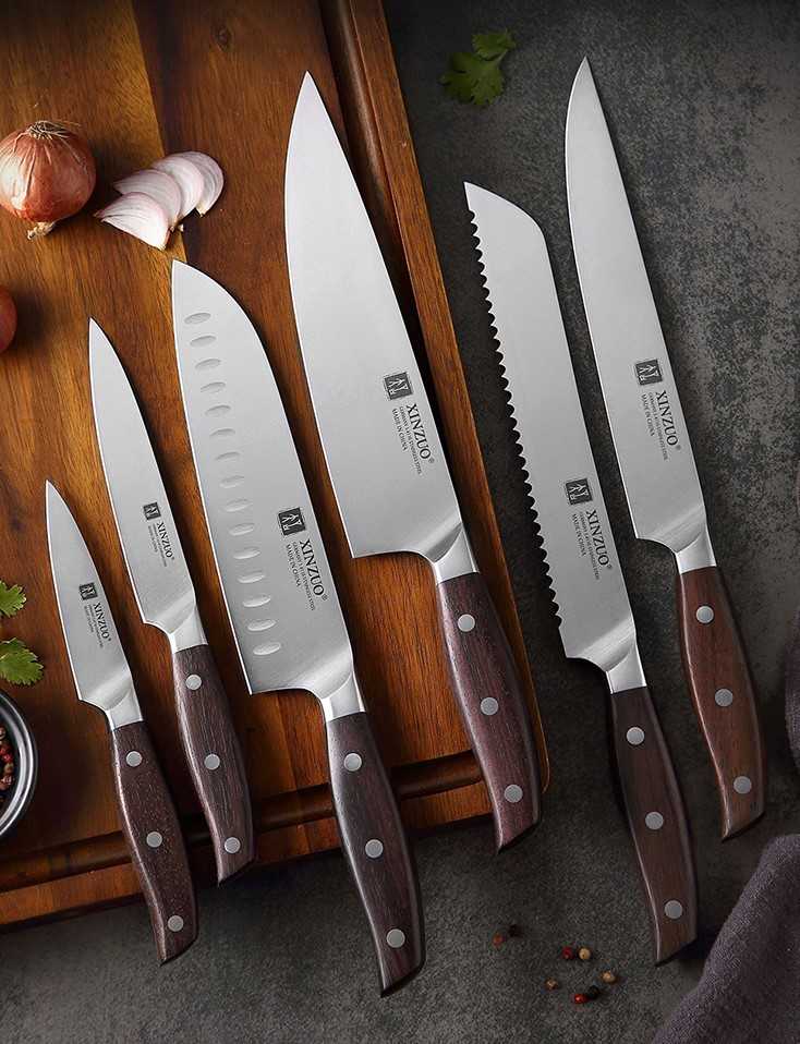 Set de 6 Cuchillos de Cocina Xinzuo Katana Samurai Acero Alemán