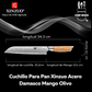 Cuchillo Para Pan Xinzuo Acero Damasco Mango Olivo B37