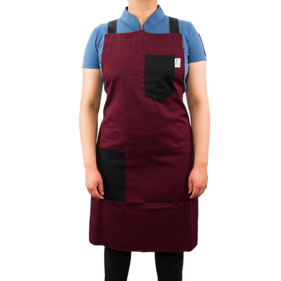 Mandil Chef Mode De Peto Rojo Borgoña