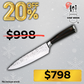 Cuchillo Chef Acero Alto Carbono Hammered