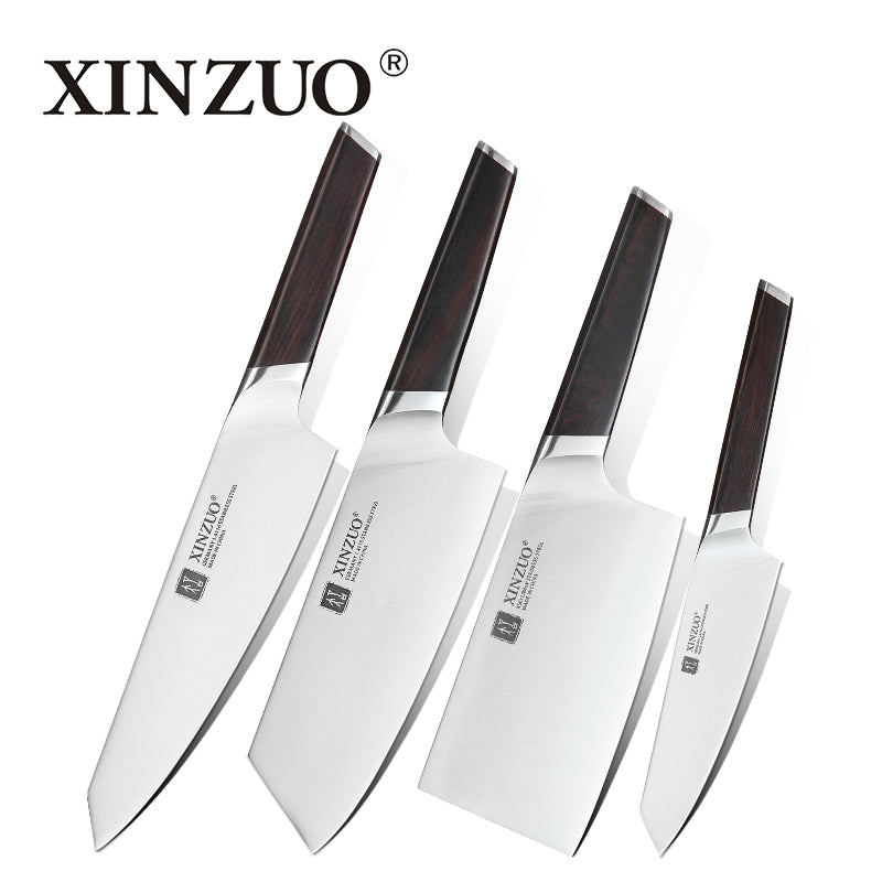 Set De 4 Cuchillos De Cocina Xinzuo Katana Samurai B5