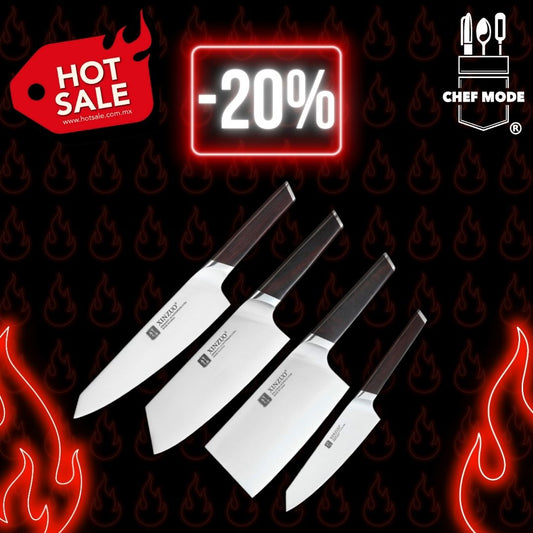 Set De 4 Cuchillos De Cocina Xinzuo Katana Samurai B5