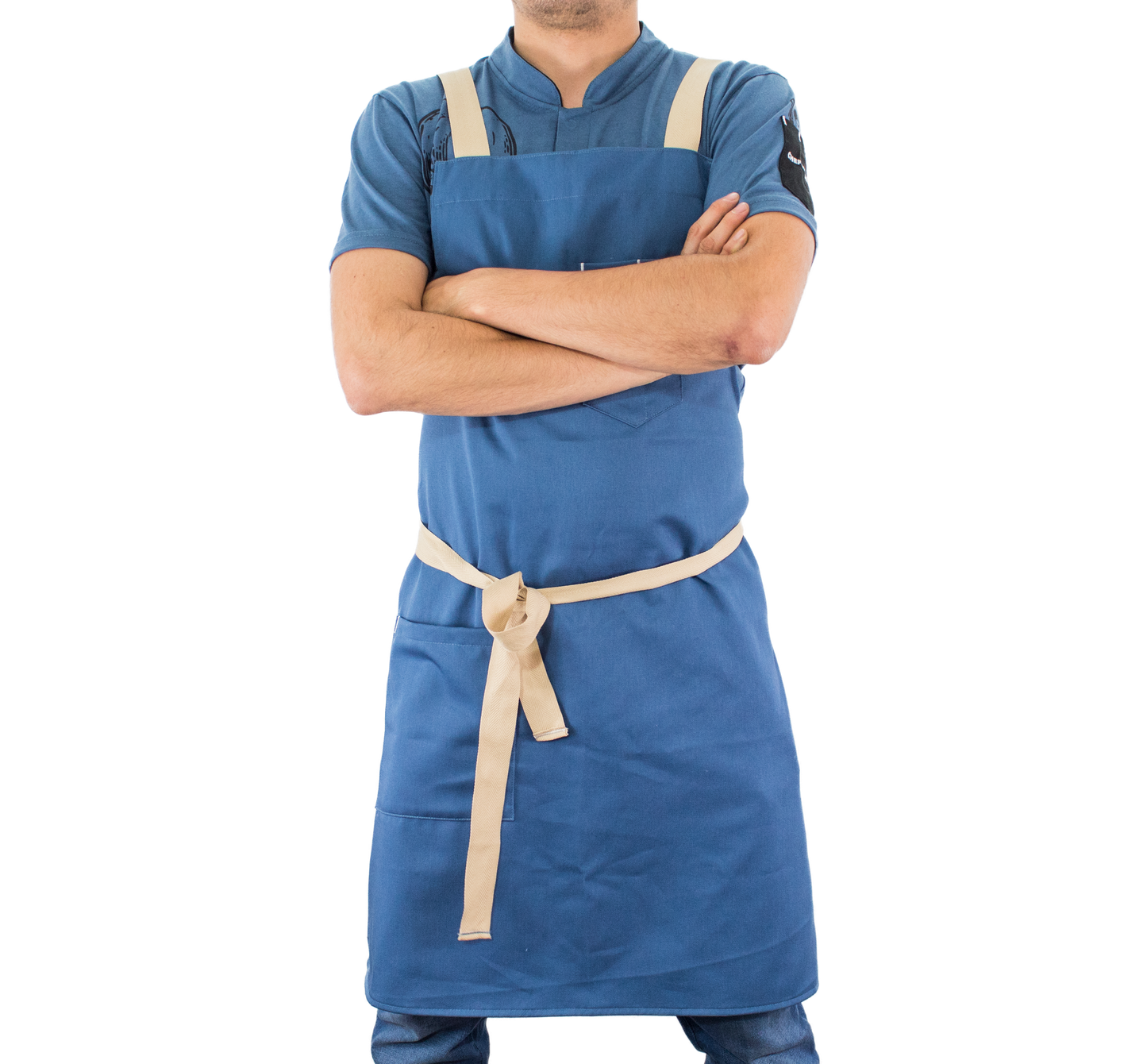 Mandil Chef Mode De Peto Azúl Magenta