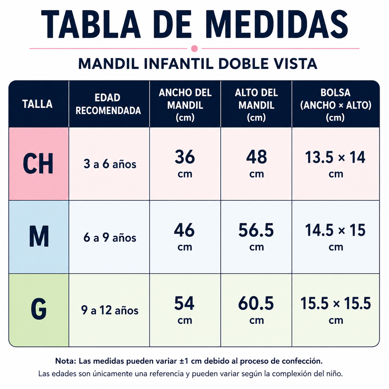 Mandil Infantil Doble Uso