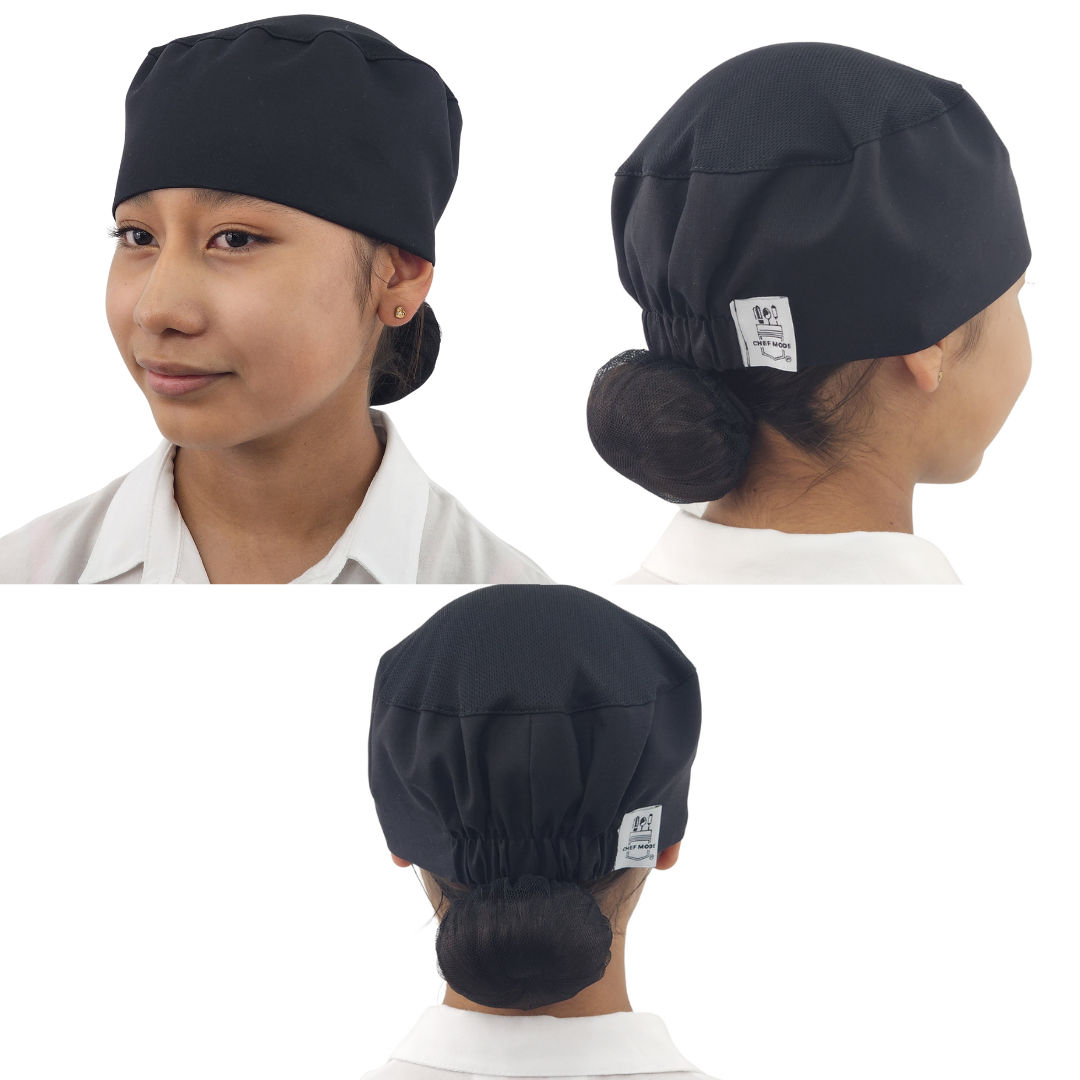 Kit 10 Pzas Gorro De Cocina Chef Cofia Negro Unisex CHEF MODE