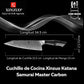 Cuchillo de Cocina Xinzuo Katana Samurai Master Carbon B32