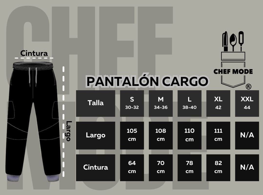 Pantalón de Cocina Chef Mode Tipo Cargo