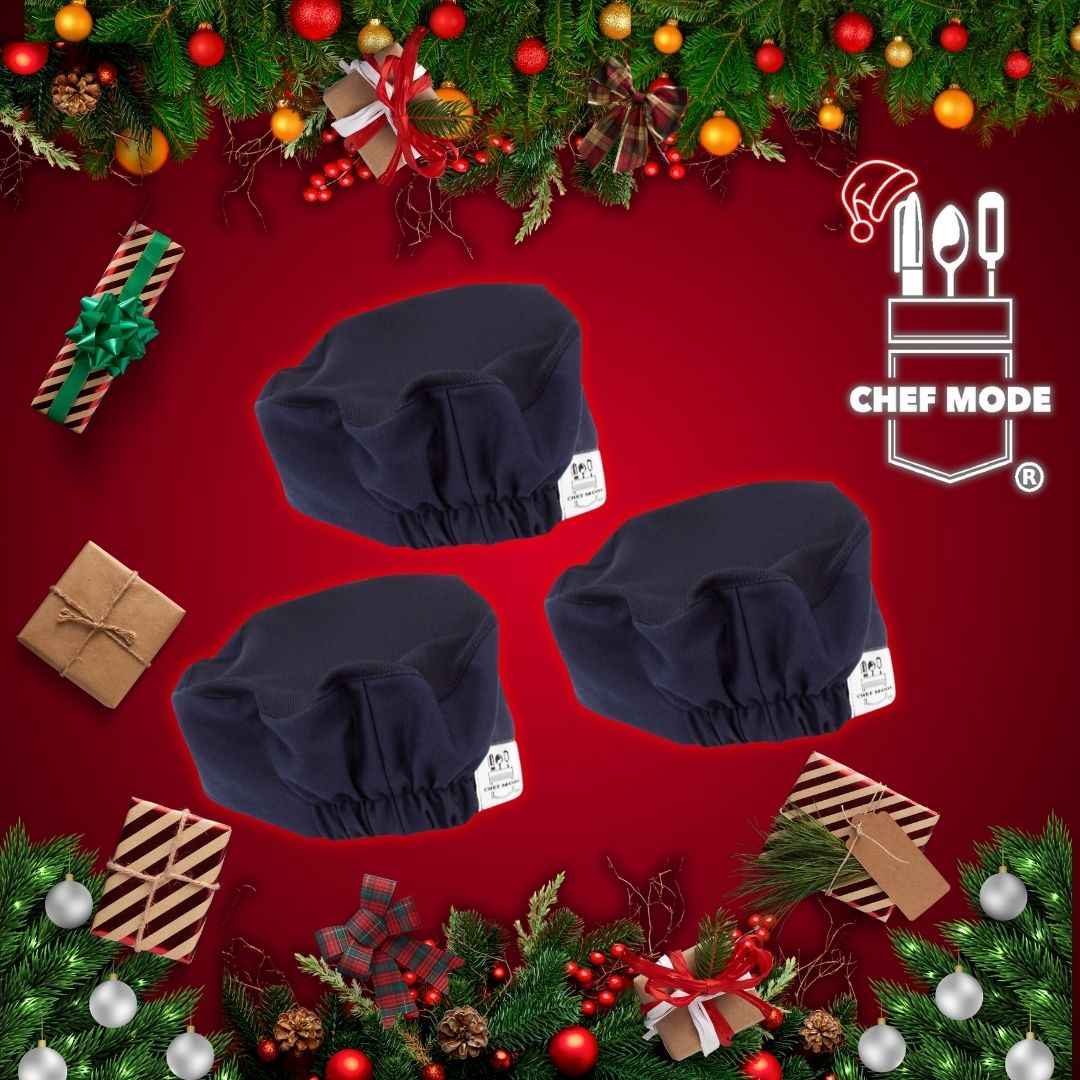 Kit De 3 Gorros Para Chef Negro