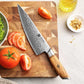 Cuchillo Chef Xinzuo Acero Damasco Mango Olivo B37