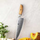 Cuchillo Chef Xinzuo Acero Damasco Mango Olivo B37