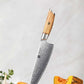 Cuchillo Chef Xinzuo Acero Damasco Mango Olivo B37