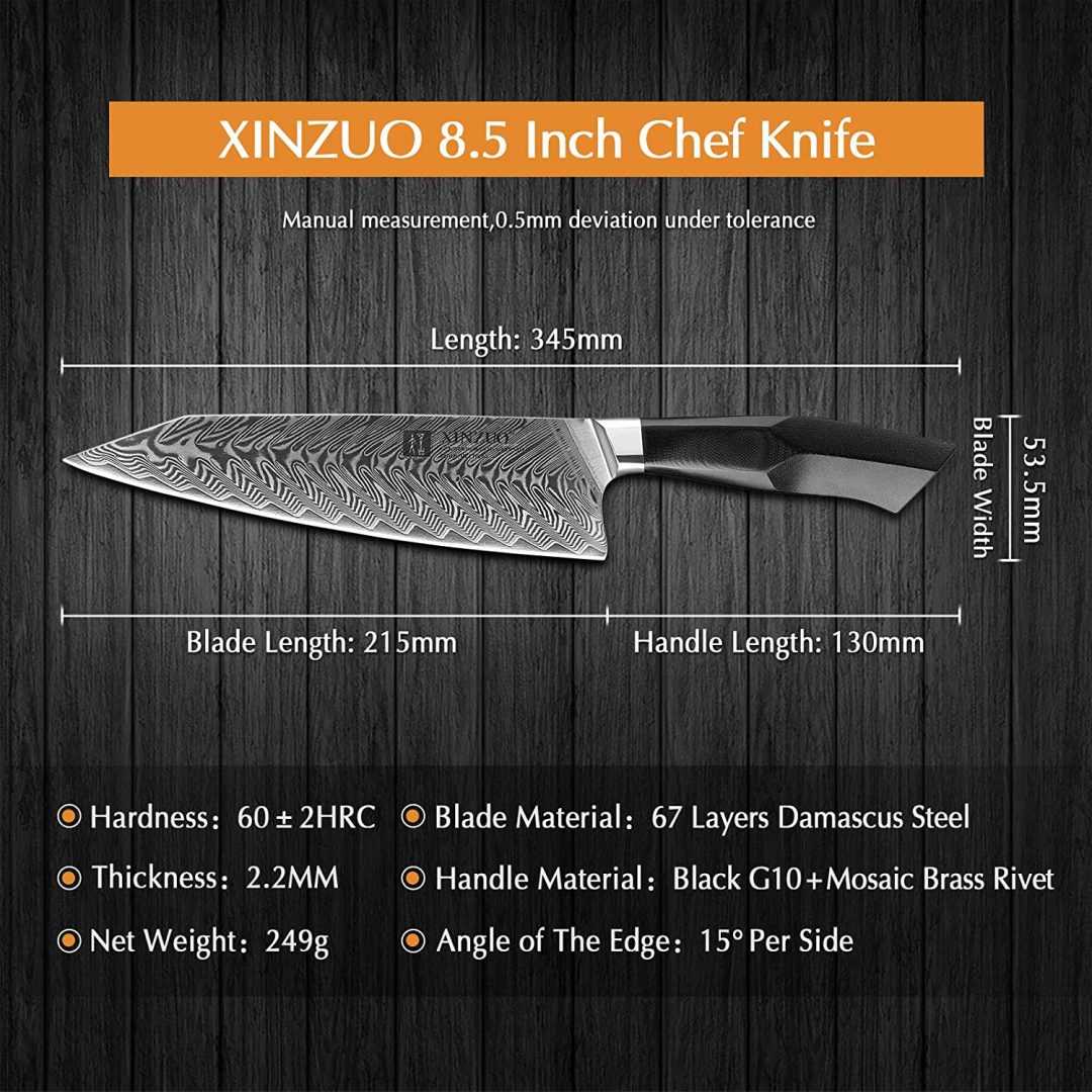 Cuchillo de Cocina Xinzuo Katana Samurai Master Carbon B32